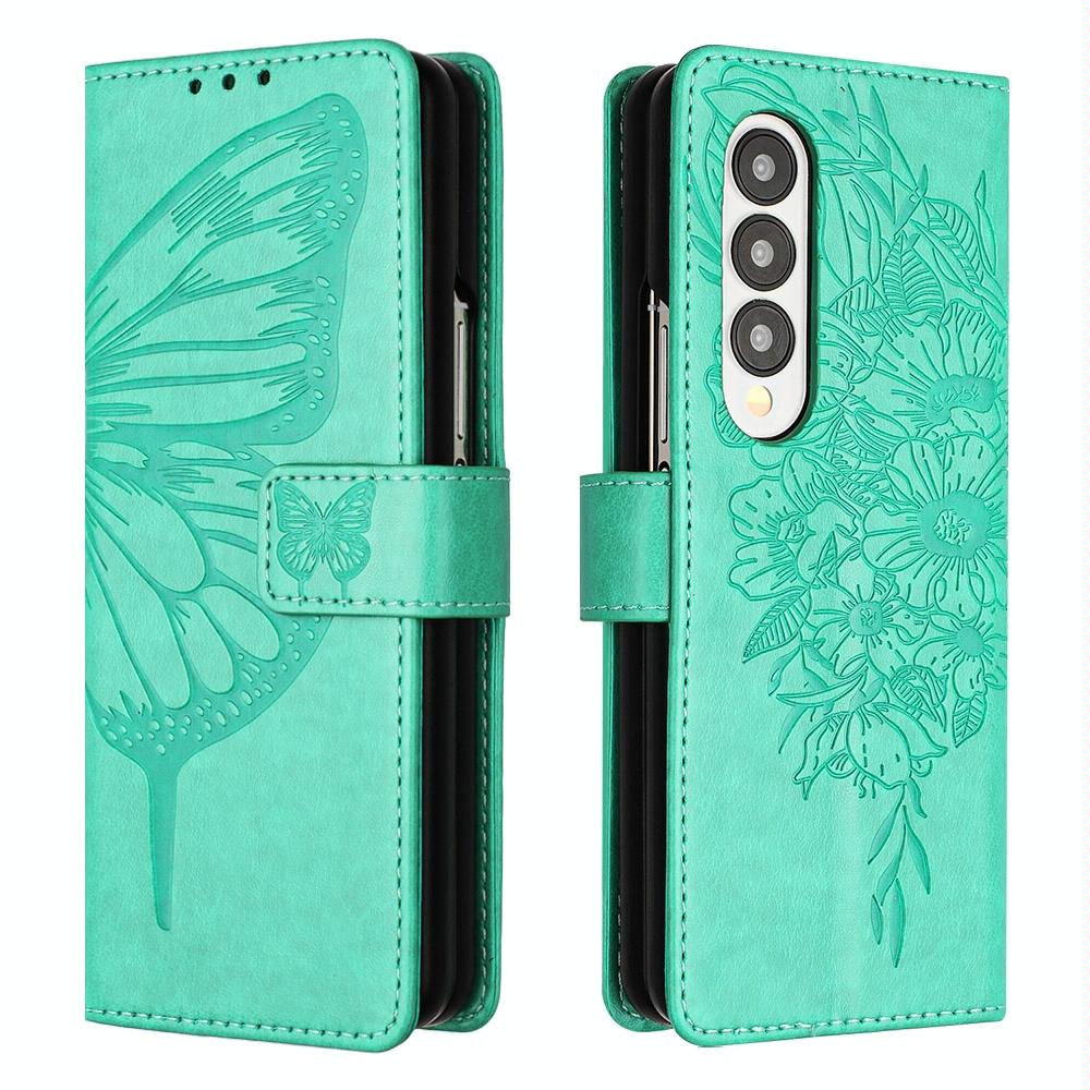 NNEDSZ Butterfly Embossed Leather Phone Case - Green